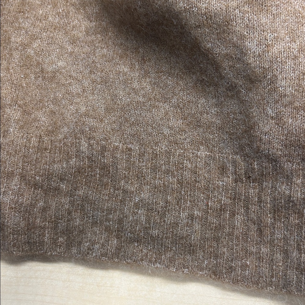 Sezane Tan Button-Detail Crew Neck Sweater - Picture 5 of 15